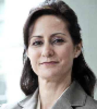 A portrait of a caucasian businesswoman.